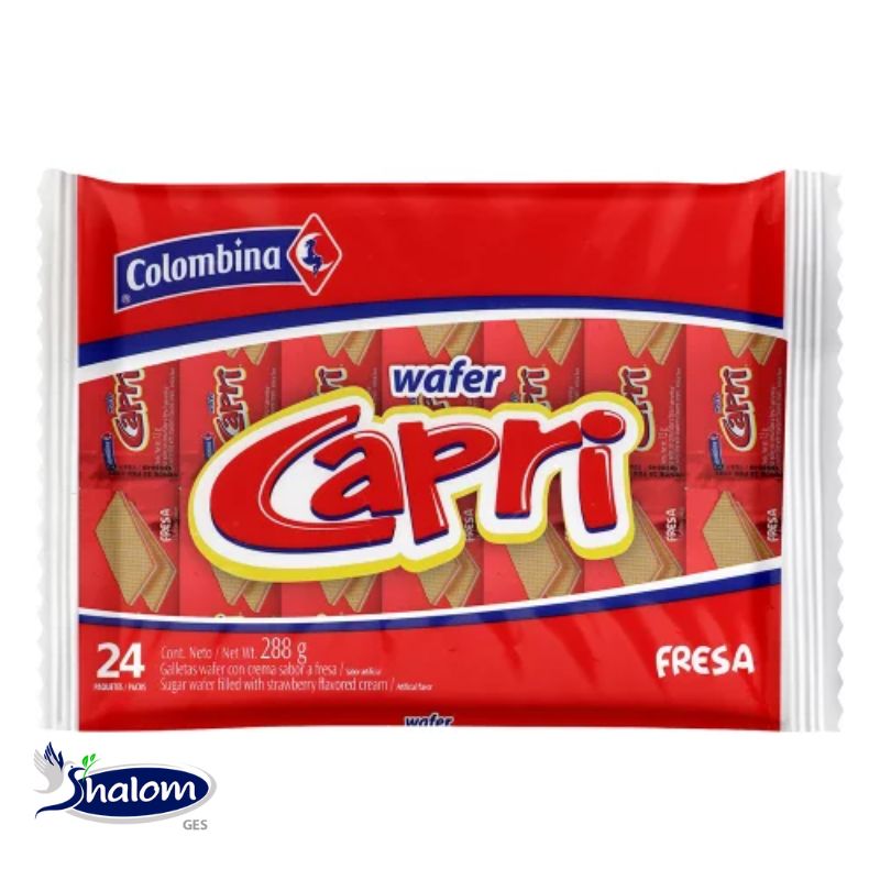 Galleta Capri Wafer Fresa *24Un