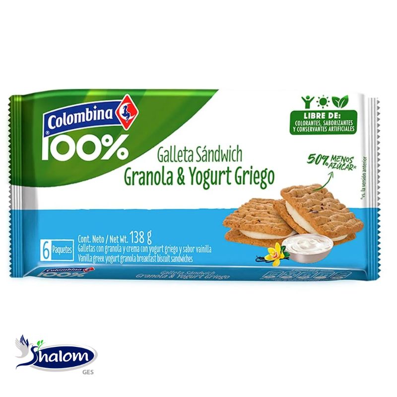 Galleta Colombina Sandwich Yogurt Griego *6 unds  
