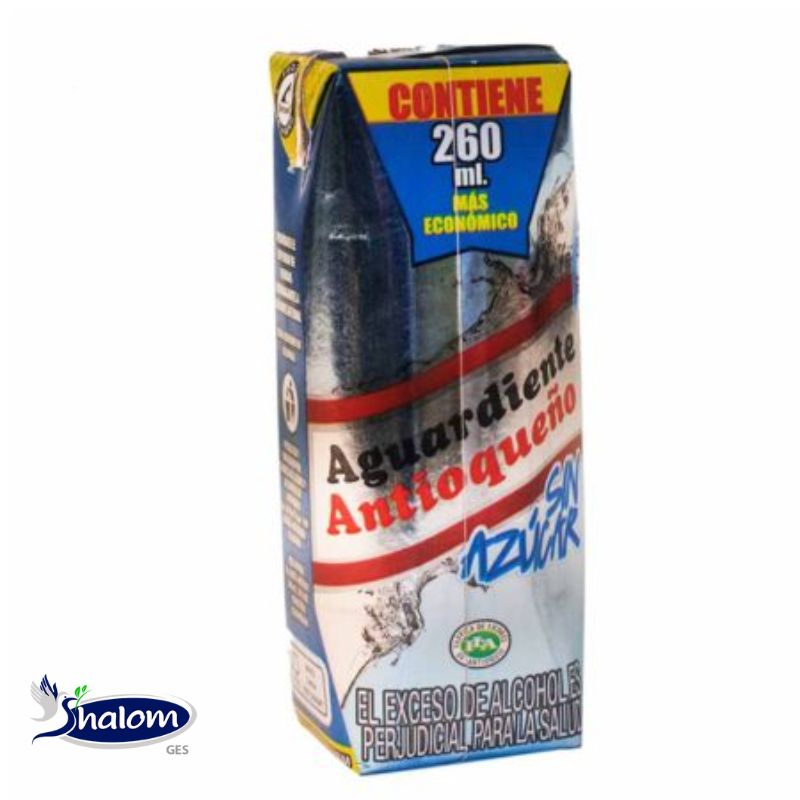 Aguardiente Antioqueño Azul Sin Azucar Tetra *260Ml