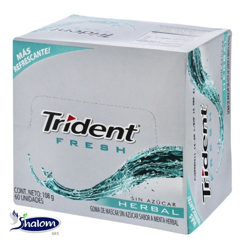 Chicle Trident Fresh Herbal Caja*60Un