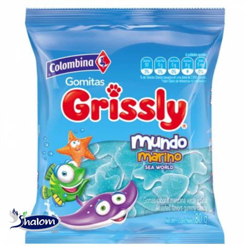 Gomas Grissly Mundo Marino *80Gr