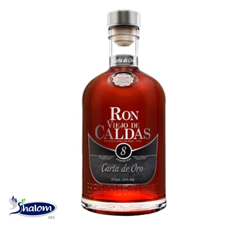 Ron Viejo Caldas 8 Años Carta De Oro *375Ml