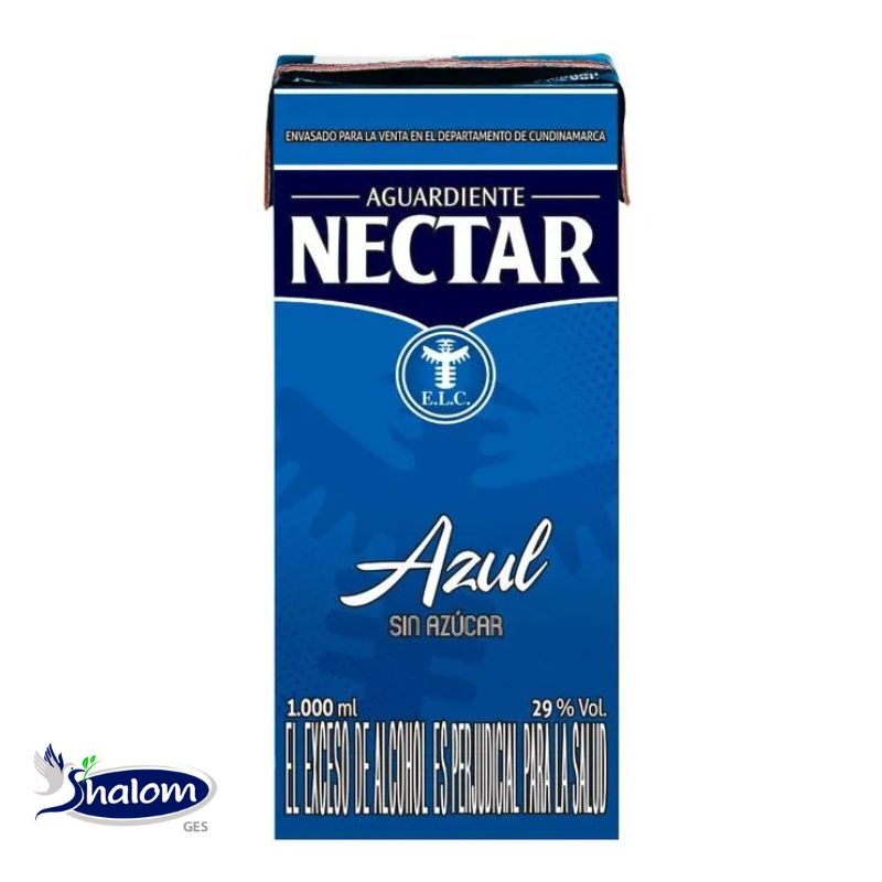 Aguardiente Nectar Azul Sin Azucar Tetra Pack *1000Ml