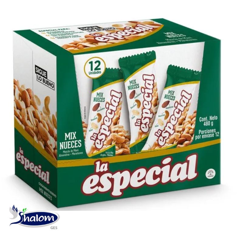 MANI MIX NUECES LA ESPECIAL X40GR - CAJA X 12