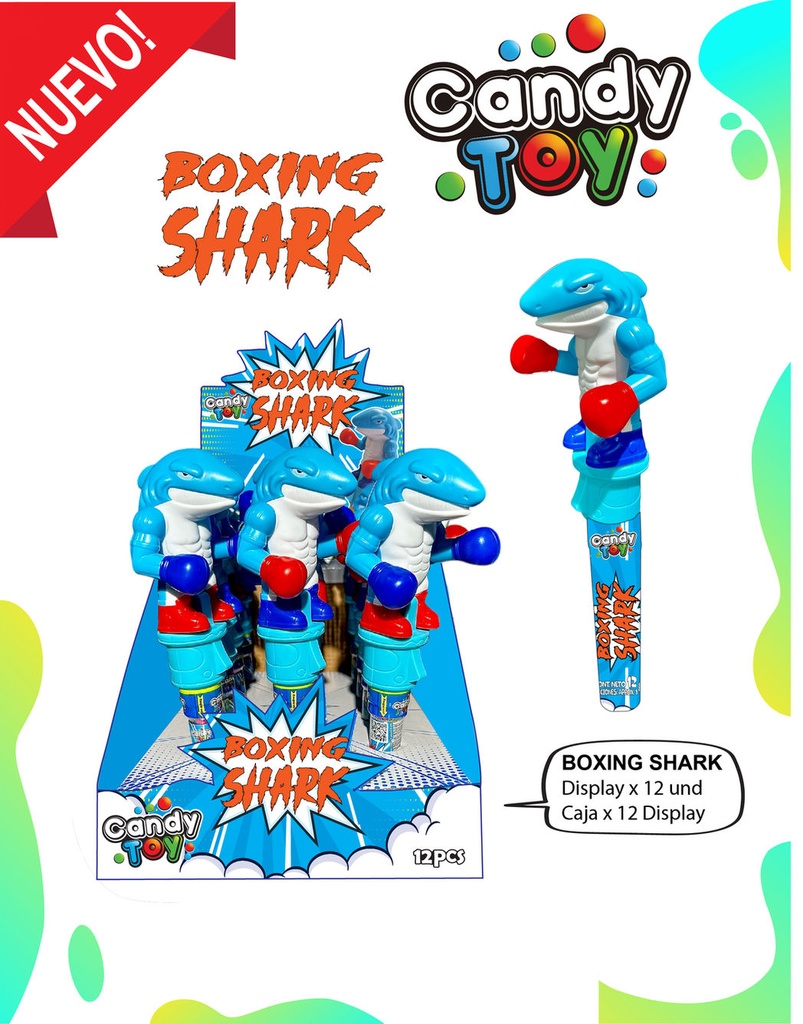 CANDY TOY BOXING SHARK - 1 UND