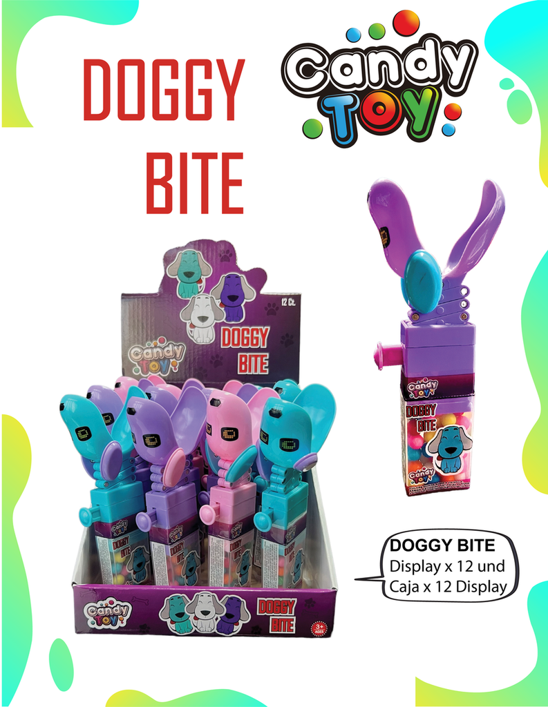 CANDY TOY DOGGY BITE - 12 UND