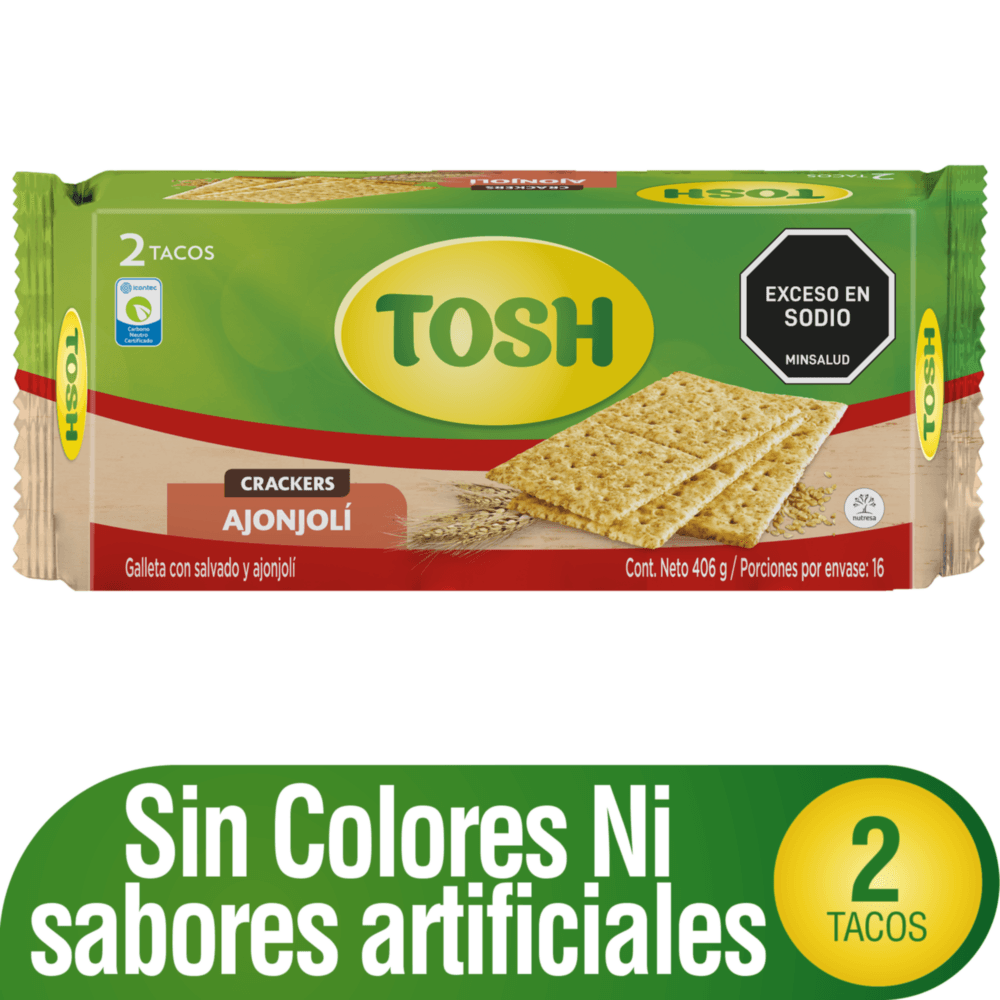 Galletas Tosh Ajonjoli Tc X2  406G