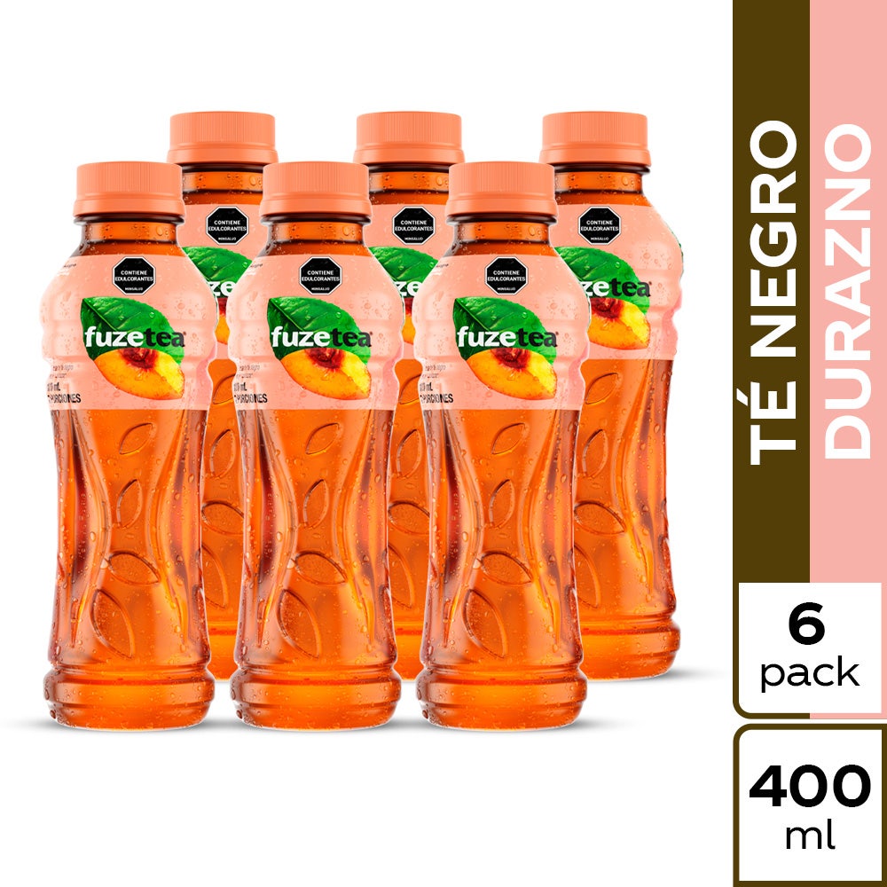 FUZE NEGRO DURAZNO PET 400 * 6 UNDS