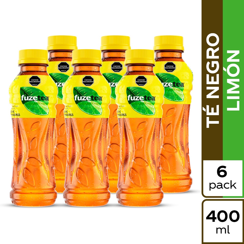 FUZE NEGRO LIMON PET 400 ML * 6 UNDS