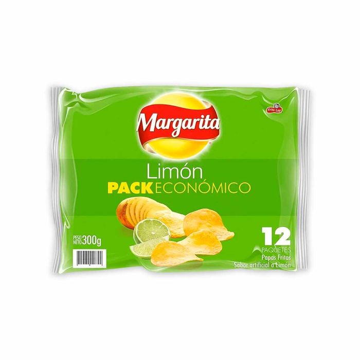 PAPAS MARGARITA LIMON 25G X 12 - BOLSA
