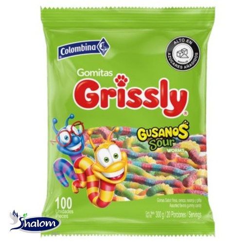 [EC860] Gomas Grissly Gusanos *300Gr