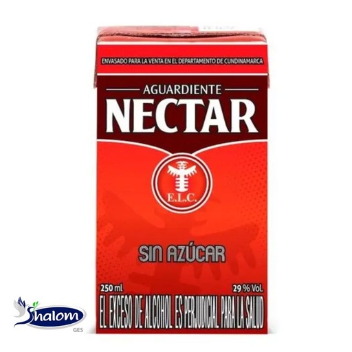 [EC4473] Aguardiente Nectar Rojo Tetra Pack *250Ml